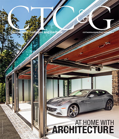 the march cover of connecticut cottages and gardens magazine, the at home with architecture edition