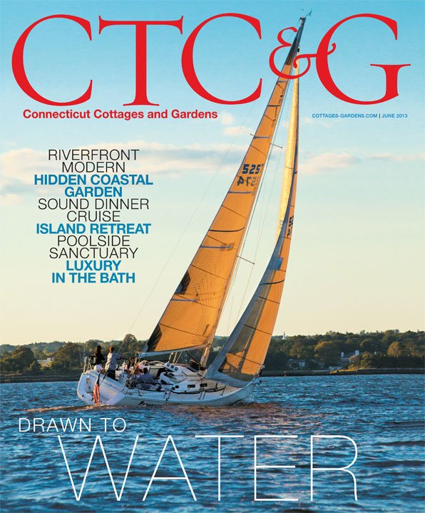 cover of the june 2013 issue of connecticut cottages and gardens magazine